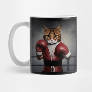 angry cat boxing Mug